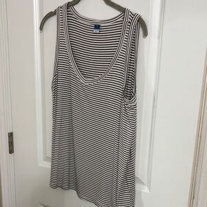Old Navy Classic Black and White Striped Tank Top